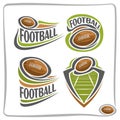 Vector abstract logo american Football Ball