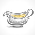 Vector abstract logo ceramic gravy boat