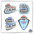 Vector abstract logo Curling Stone