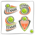 Vector abstract logo lawn Tennis Ball