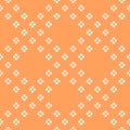 Vector abstract minimalist geometric floral seamless pattern. Orange color Royalty Free Stock Photo