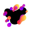 Vector abstract modern graphic element. Dynamical gradient colored fluid, organic effects forms, wavy liquid shape Frame
