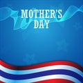 Vector abstract modern mother day concept and thailand flag background