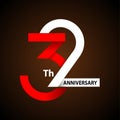 32th anniversary symbol Royalty Free Stock Photo