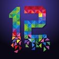Shattered triangle number twelve Royalty Free Stock Photo