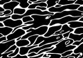 Vector Abstract Monochrome Seamless Pattern. Black And White Background With Waves.