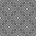 Vector Abstract optical illusion art Black and White seamless design