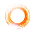 Vector abstract orange circle. Logo design template . Royalty Free Stock Photo