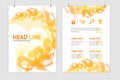 Vector abstract orange geometric brochure flyer