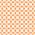 Vector abstract orange geometric seamless pattern with curved shapes, net, grid Royalty Free Stock Photo