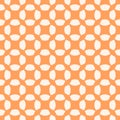 Vector abstract orange geometric seamless pattern with curved shapes, net, grid Royalty Free Stock Photo