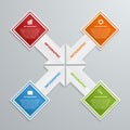 Vector abstract paper arrows infographic design template.