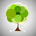 Vector Abstract Paper Green Tree Illustration