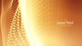 Vector abstract particle wave, points array with shallow depth of field. Futuristic illustration. Technology digital Royalty Free Stock Photo