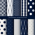 Vector abstract pattern navy dot set
