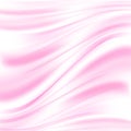 Vector abstract pink background. Soft pink waves. Flowing waves of fabric. Royalty Free Stock Photo