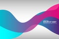 Vector abstract pink blue purple wavy waves background, wallpaper. Brochure, design. on white background Royalty Free Stock Photo