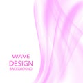 Vector abstract pink and white background. Soft pink waves. Royalty Free Stock Photo