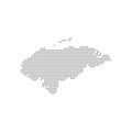 Vector abstract pixel dot of Honduras map. Vector