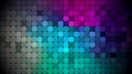 Vector abstract pixel or geometric pattern background. Illustration of squares with color blue blurred gradient background. Royalty Free Stock Photo