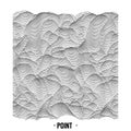 Vector abstract point noise background. Array of points in form of distorted surface. Abstract cyber background. G