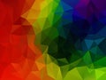 Vector abstract polygon background with a triangle pattern in multi full spectrum rainbow color Royalty Free Stock Photo