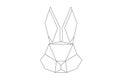 Vector. Abstract polygon the head of a rabbit. Geometric line animal.