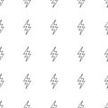 Vector abstract pop art pattern with lightning bolts. thunder background Royalty Free Stock Photo