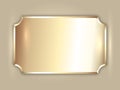 Vector abstract precious metal golden award plate Royalty Free Stock Photo