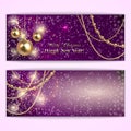 Vector abstract purple Christmas and New Year