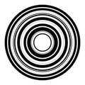 Vector abstract radial background of concentric ripple circles Royalty Free Stock Photo