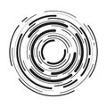 Vector abstract radial background of concentric ripple circles Royalty Free Stock Photo