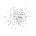 Vector abstract radial burst