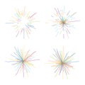 Vector abstract radial bursts. colorful star explosion Royalty Free Stock Photo