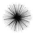 Vector abstract radial line burst