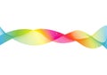 Vector abstract rainbow multi colorful wave lines background