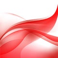 Vector abstract red wavy background, wallpaper