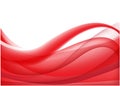 Vector abstract red wavy background, wallpaper Royalty Free Stock Photo