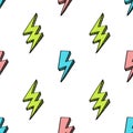 Vector abstract retro pattern with lightning bolts Royalty Free Stock Photo