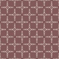 Vector abstract retro vintage geometric seamless pattern. Brown and beige color Royalty Free Stock Photo