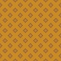 Vector abstract retro vintage geometric seamless pattern. Yellow and brown color Royalty Free Stock Photo