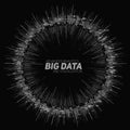 Vector abstract round big data visualization. Futuristic infographics design. Visual information complexity. Royalty Free Stock Photo