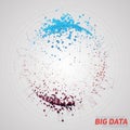 Vector abstract round big data visualization. Futuristic infographics design. Visual information complexity. Intricate Royalty Free Stock Photo