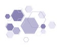 Vector abstract scientific geometric hexagon pattern