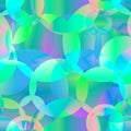 Vector abstract seamless background of blue molecules and bubble Royalty Free Stock Photo