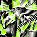 Vector abstract seamless geometric pattern. Modern urban art grunge texture Royalty Free Stock Photo