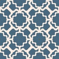 Vector abstract seamless mesh pattern. Blue and beige ornament with curved grid Royalty Free Stock Photo