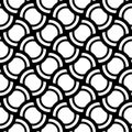 Vector abstract seamless pattern.Modern geometric background.Repeated monochrome pattern with concentric circles background. Royalty Free Stock Photo