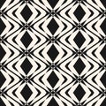 Vector abstract seamless pattern. Monochrome geometric background, diamond grid Royalty Free Stock Photo
