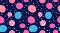 vector abstract seamless pattern. Multicolored circles and balls on a pattern for print, textiles, Royalty Free Stock Photo